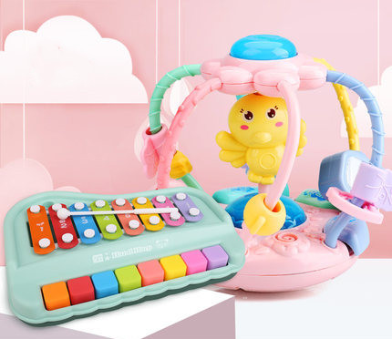 Hochet lumineux et sonore pour bébé — Jouet de préhension LED 6