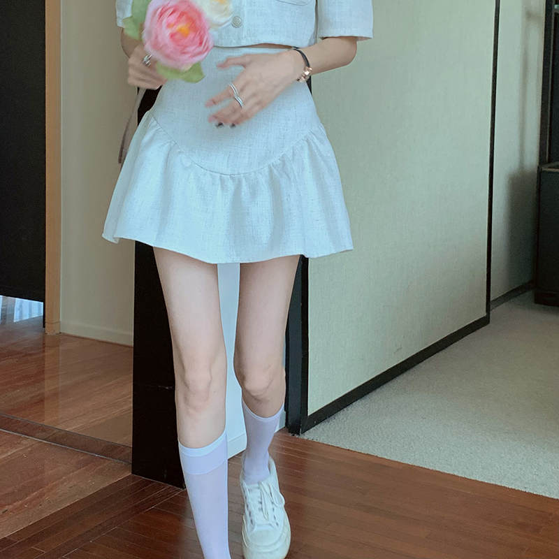 New Women's Short Slim Puff Sleeve Top