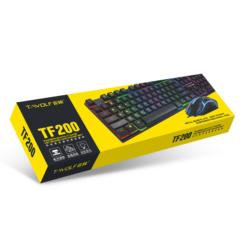 Wired tastatur og mus Set Game Character Illuminated LED - Miniatyr 5