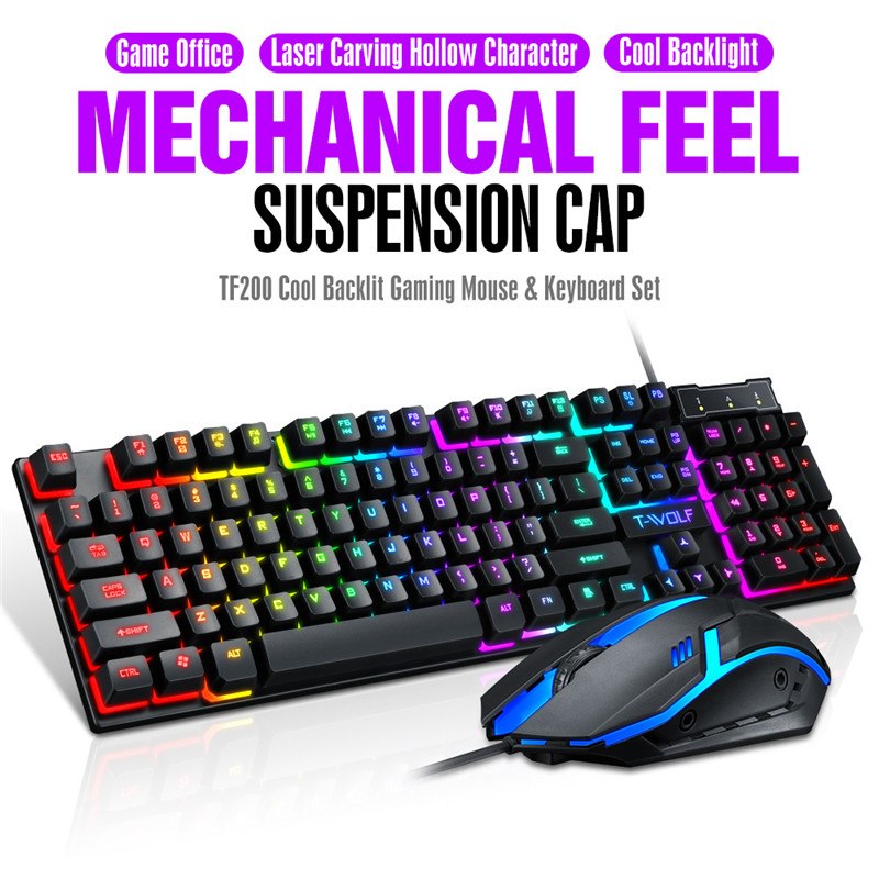 Wired tastatur og mus Set Game Character Illuminated LED - Miniatyr 4