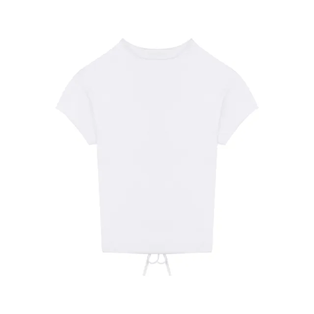 Irregular Backless Short Slim Sexy New White Short sleeved Top White - Shop at LoveMi