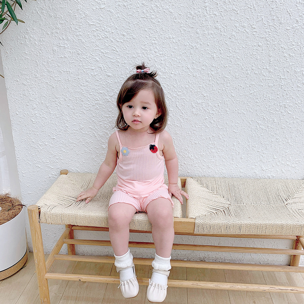 Baby Camisole Suit Thin Air-conditioned Pajamas For Boys And Girls