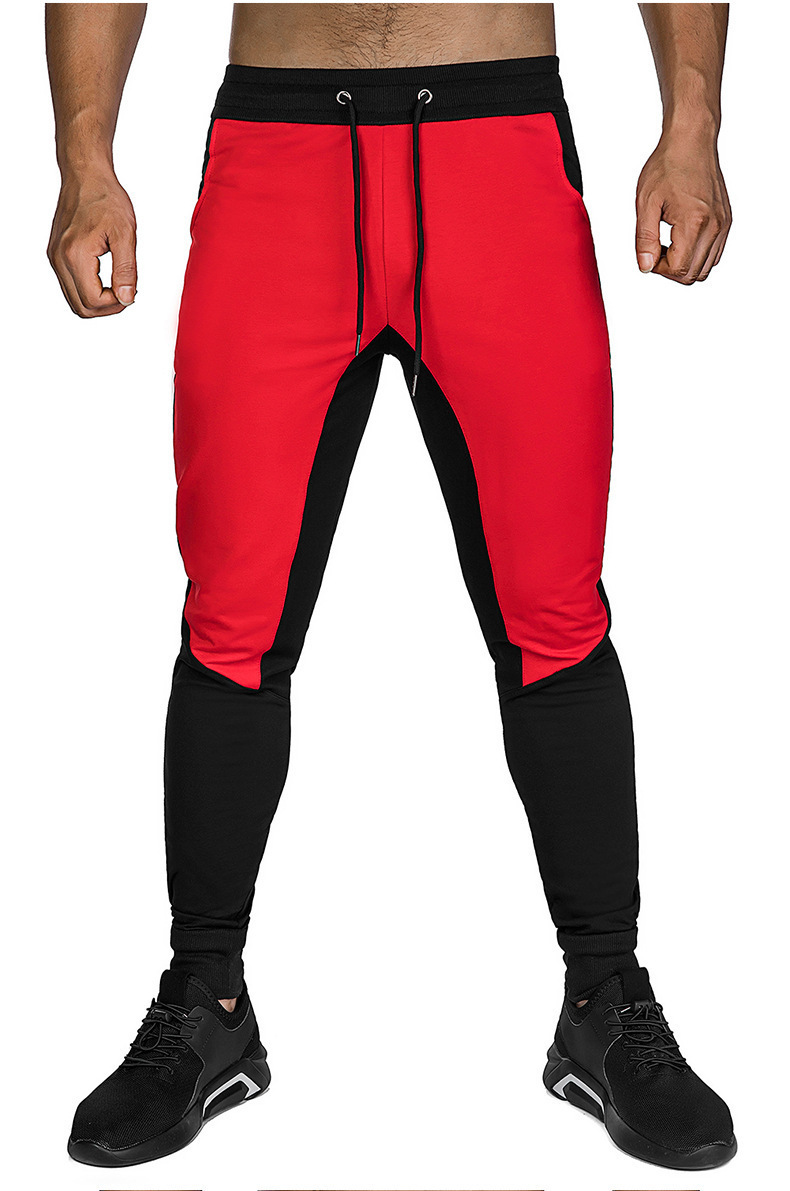 Fashion Splicing Fitness Sports Pants Men's Casual Trousers