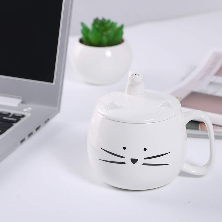 Cat Mobile Phone Holder Cup Creative Cute Large Capacity Ceramic Mug Home Daily Necessities