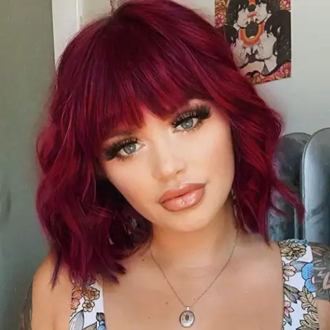 Wigs Black Ladies Short Curly Hair Wig Set