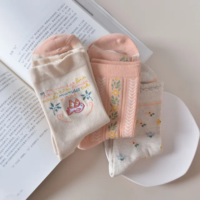 Pairs Of Peach Series Japanese Cartoon Socks Cute Girl Fruit Socks Pink - Shop at LoveMi