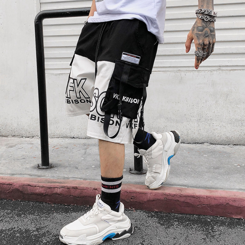 Hip Hop Shorts Men's Trendy Sports Overalls Five-point Pants