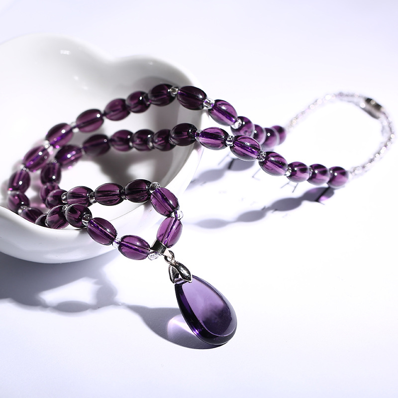 Goddess Imitation Amethyst Necklace