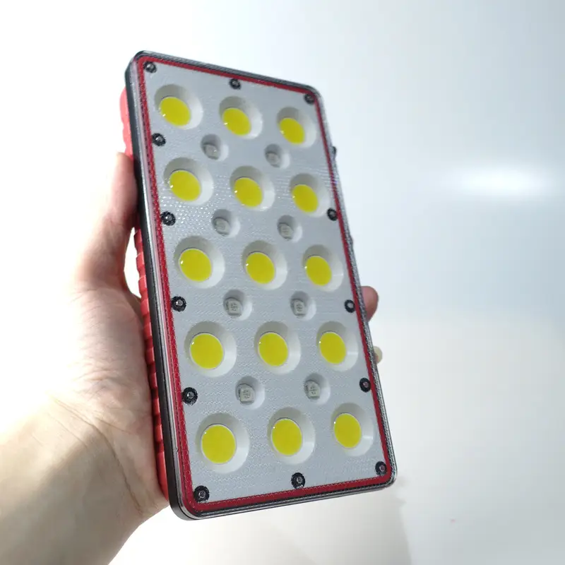 Portable LED Flood Light USB Rechargeable Red And Blue Warning Multifunctional Camping Light