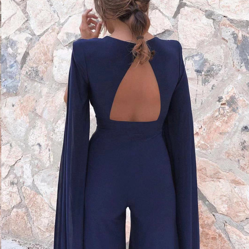 Chiffon Halter Wide-Leg Jumpsuit, picture 5 of 8