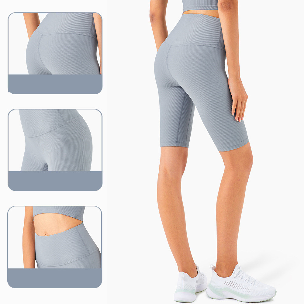 High Waist Peach Hip Yoga Pants European And American Five-point Shorts