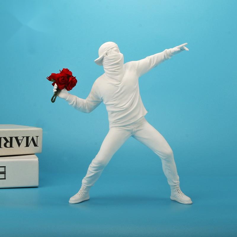 Scultura lanciafiori, statuina per decorazione casa, ufficio - Foto 7 di 7