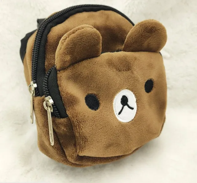 Adjustable Leash Pet Puppy Self Backpack Cartoon Portable Harness Teddy Dog Outdoor Travel Carrier Snack Bag Brown - Shop at LoveMi