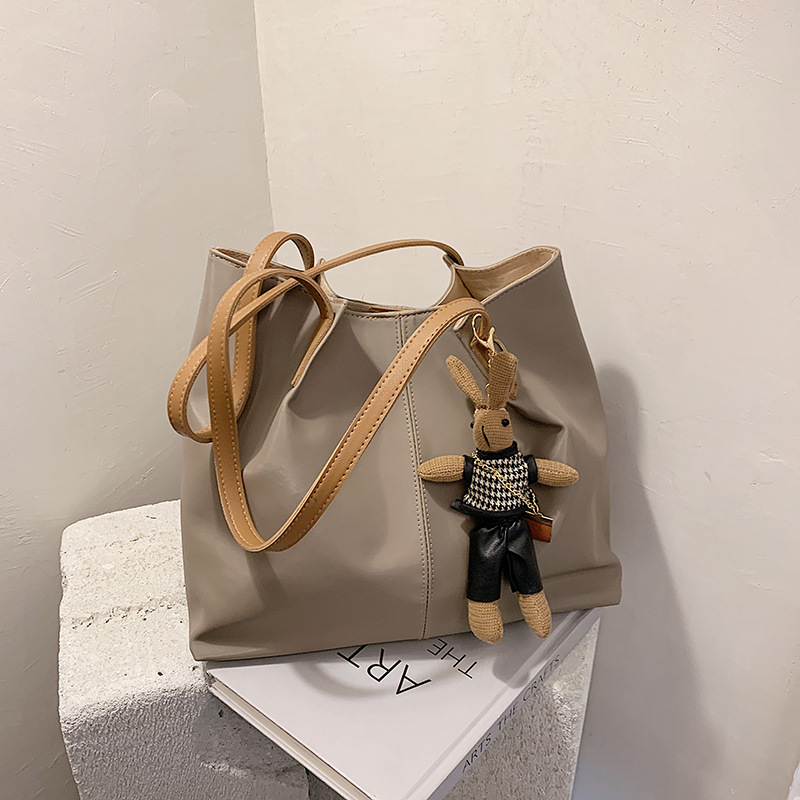 Wild Ins Student Portable Large capacity Shoulder Bag Khaki - Shop at LoveMi