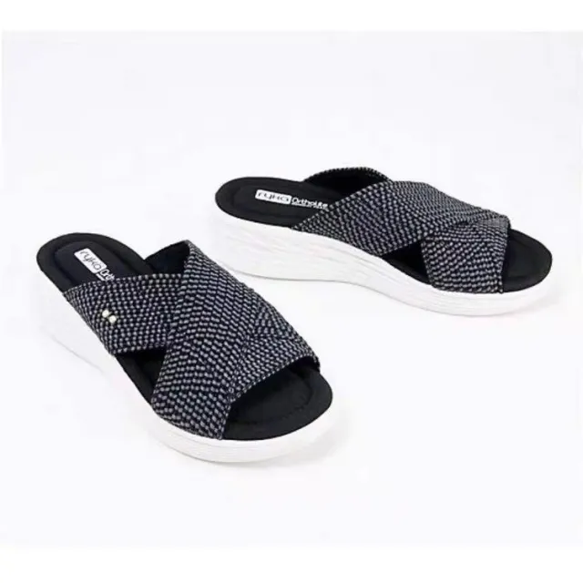 Low Top Backside Heightened Canvas Sandals Black - Shop at LoveMi