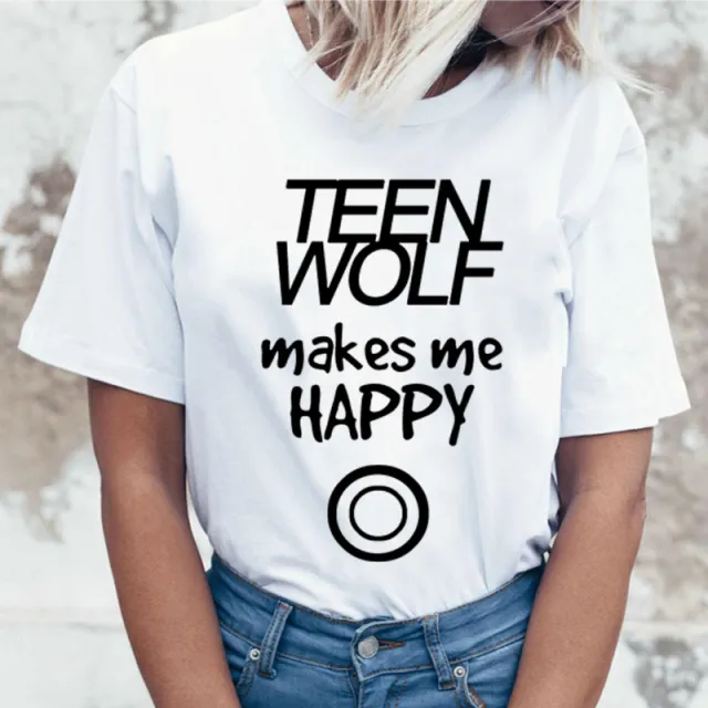 Printed Round Neck Graphic T shirt Short Sleeves - Shop at LoveMi