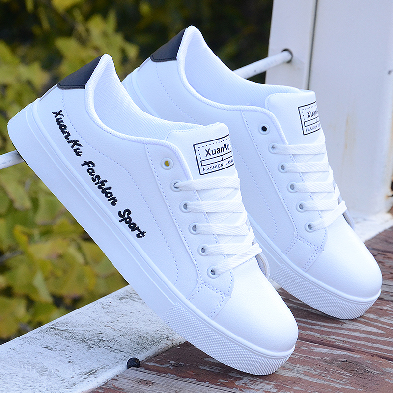 Title 4, White Trendy Sports Casual Shoes Men