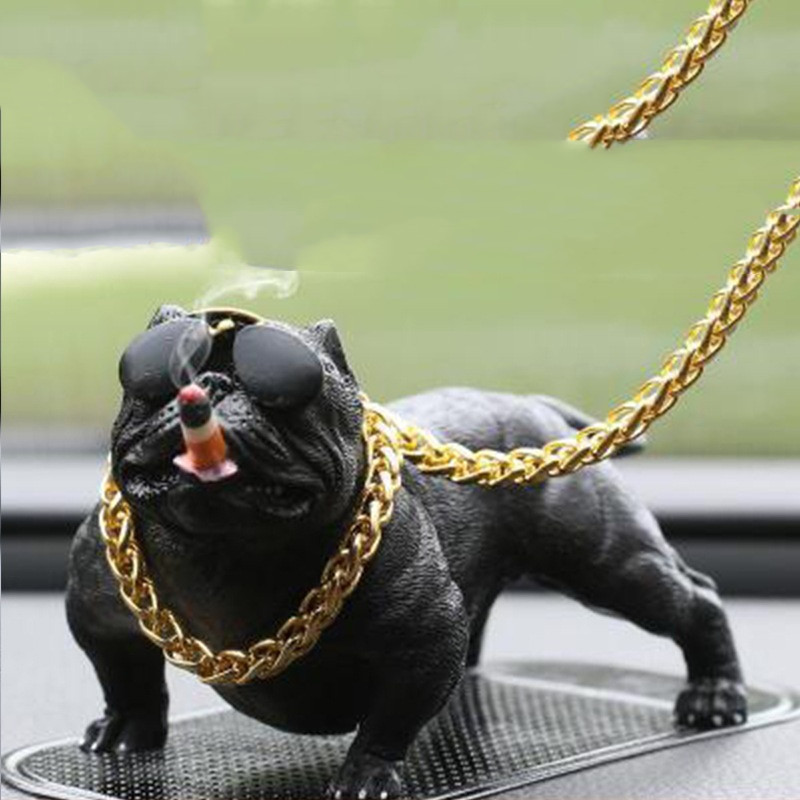 Car Decorations Car Decorations Bulldog Car Decorations Personalized Decorations Social Dogs High-end Car Supplies 1