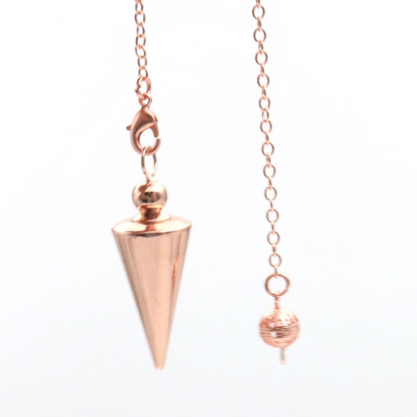 Metal Pendulum Spiral Cone Necklace Ornament