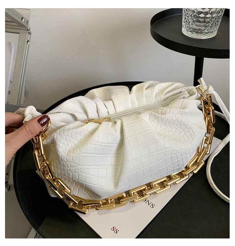 Folding One-shoulder Thickened Chain Messenger Handbag