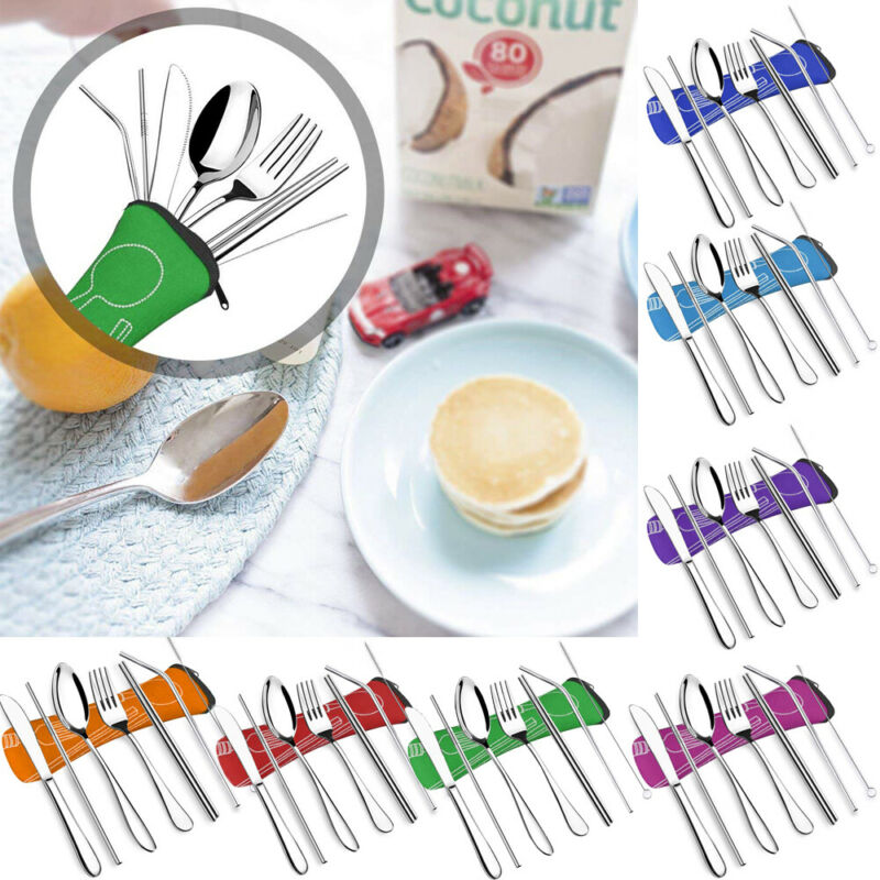 Title 2, Stainless Steel Portable Cutlery Set, Knife, Fo...