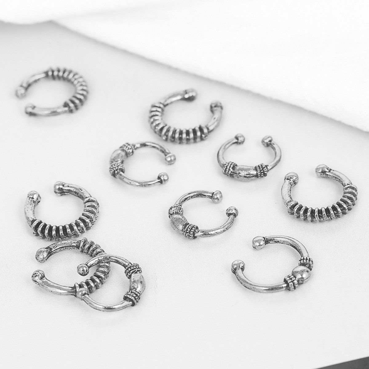 Metal Braided Hair Rings