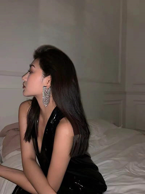 Women's Full Diamond Fishing Net Earrings