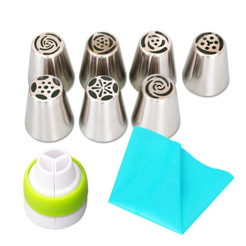 11pcs Russian Tulip Icing Piping Nozzles Tip Confectionery Flower Cream Nozzles Pastry Leaf Tips Cupcake Cake Decorating Tools — foto 4