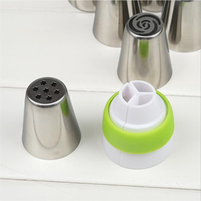 11pcs Russian Tulip Icing Piping Nozzles Tip Confectionery Flower Cream Nozzles Pastry Leaf Tips Cupcake Cake Decorating Tools — foto 5