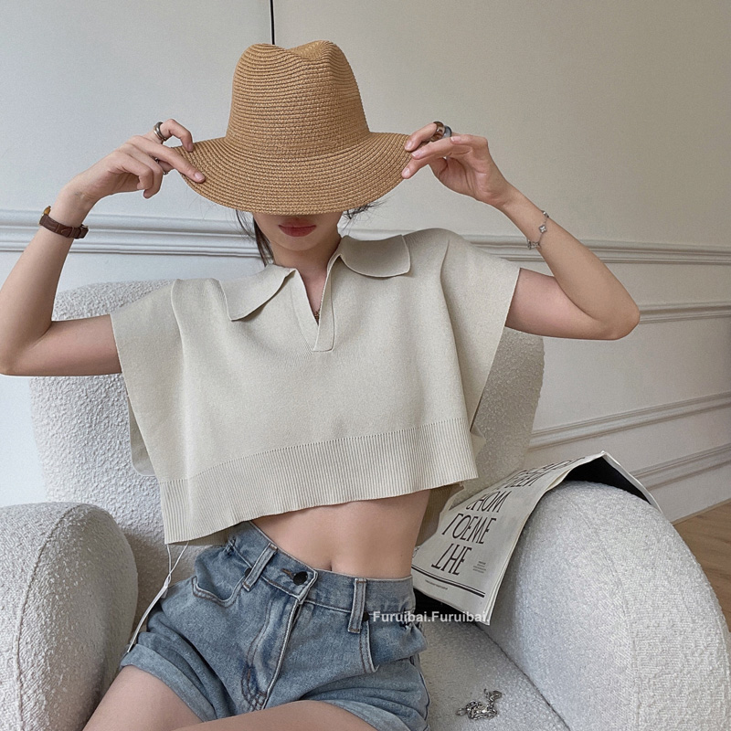 Title 6, Loose Slim Short-Sleeved T-Shirt Crop Top