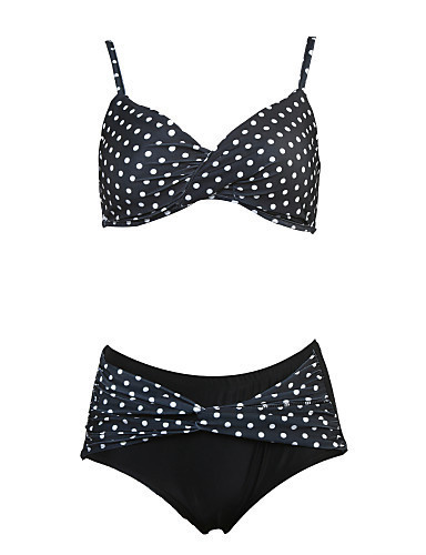 New Ladies Polka-Dot Split Swimsuit Plus Size Swimsuit Bikini - Image 2