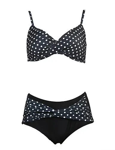 New Ladies Polka-Dot Split Swimsuit Plus Size Swimsuit Bikini