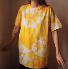 New Women's Clothing Casual Round Neck Short-sleeved - Yellow - View 1