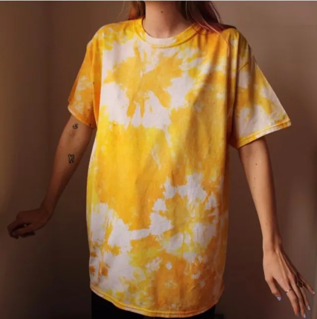 New Women's Clothing Casual Round Neck Short sleeved Yellow - Shop at LoveMi