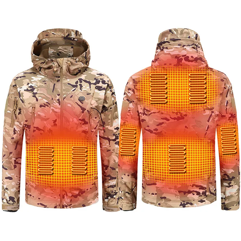 Outdoor Charging And Heating Jacket - Camouflage-3Xl