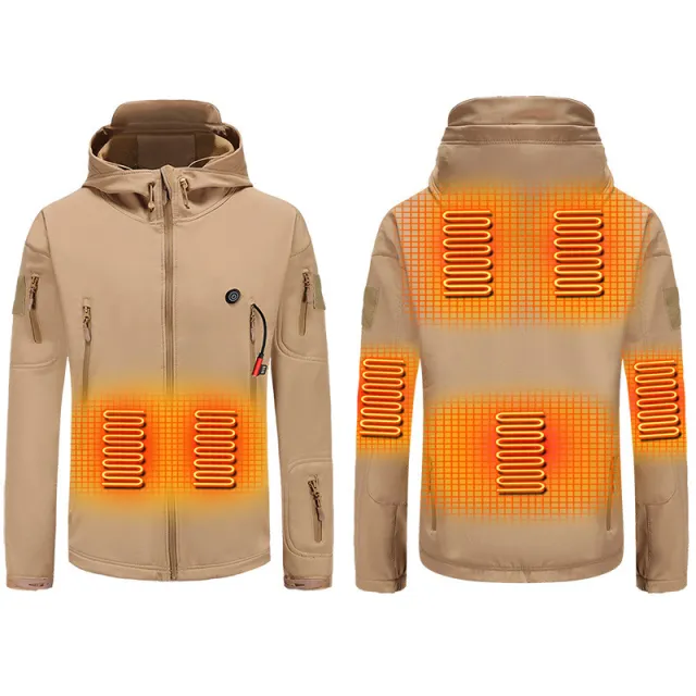 Outdoor Charging And Heating Jacket Khaki - Shop at LoveMi