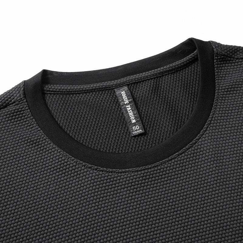 Fat Ice Silk T-shirt Men's Short-sleeved Slippery Fat Man Extra Large Simple