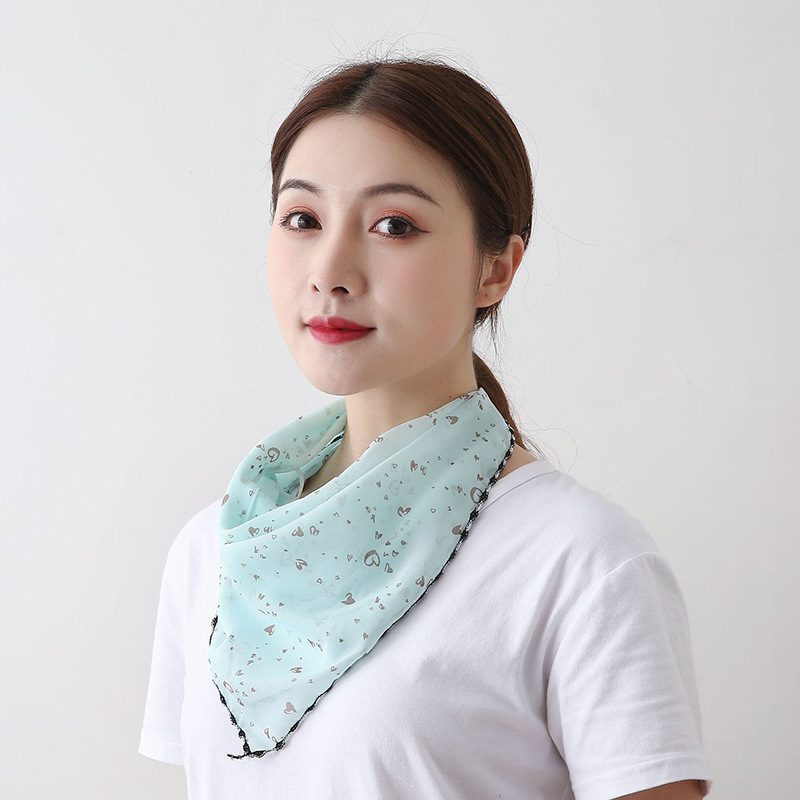 Fashion Printing Women'S Enlarged Neck Mask, Driving Sunshade And Sunscreen Mask