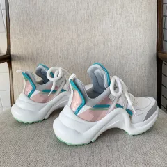 All-match Peach Sneakers For Students - Blue - View 1
