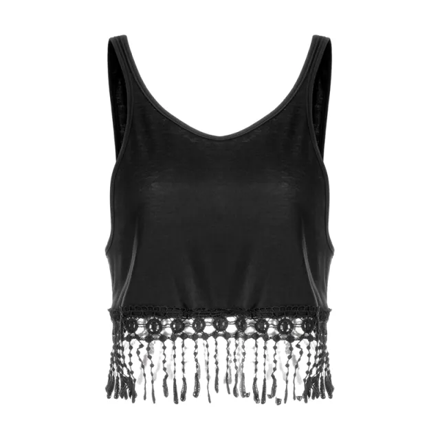 Camisole Camisole Multicolor Fringed Bottoming Shirt Black - Shop at LoveMi