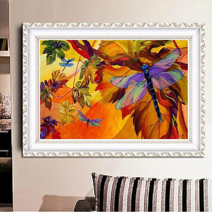 5D DIY Diamond Painting Dragonfly  Tree Cross Stitch Diamond