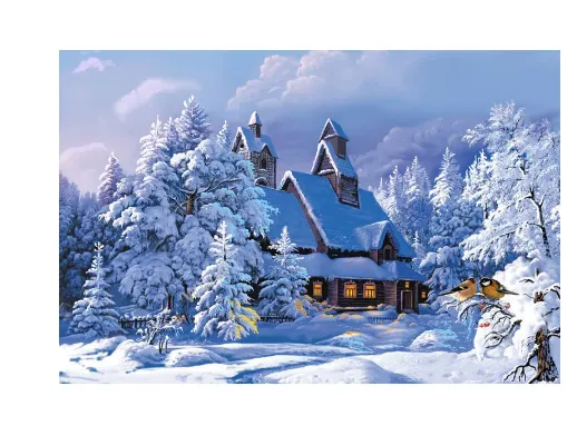 DIY Diamond Embroidery Snow Winter House 5D Diamond Painting Cross Stitch Mosaic Pattern Full Square Rhinestone Home Decor KBL Square - Shop at LoveMi