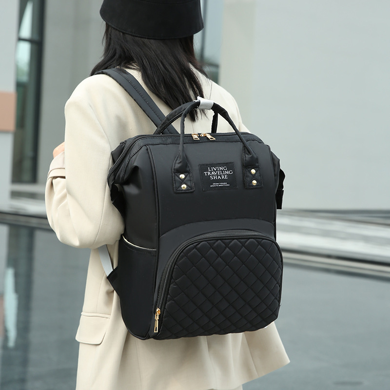 Convenient Go Out Baby Diaper Bag Embroidery Thread Pregnant Woman Bag — image 1