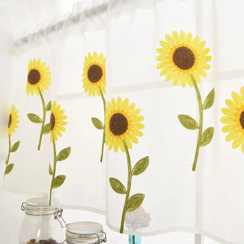 Explosion Style Daisy Towel Embroidered Curtain Bedroom