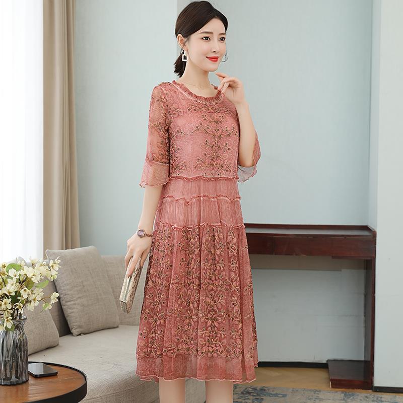 Summer New Style Hangzhou Heavy Young Crepe De Chine Silk Mid-Length Skirt