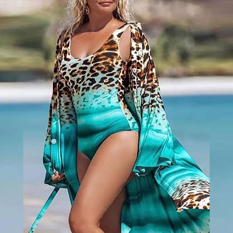 Title 2, Blusa de verão feminina com estampa de leopardo...