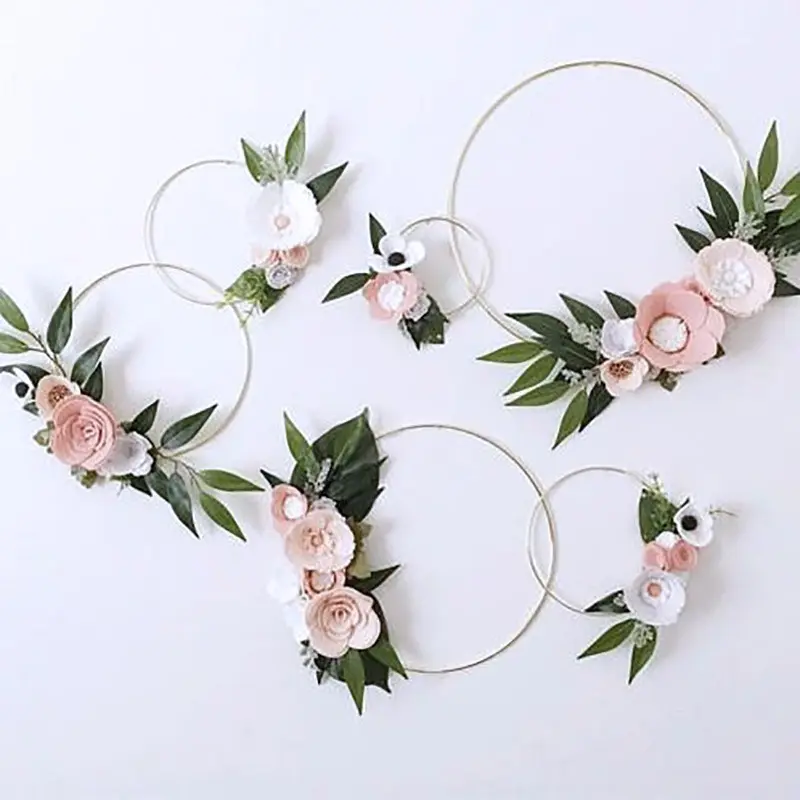 Metal Dream Catcher Wind Chimes Golden Floral