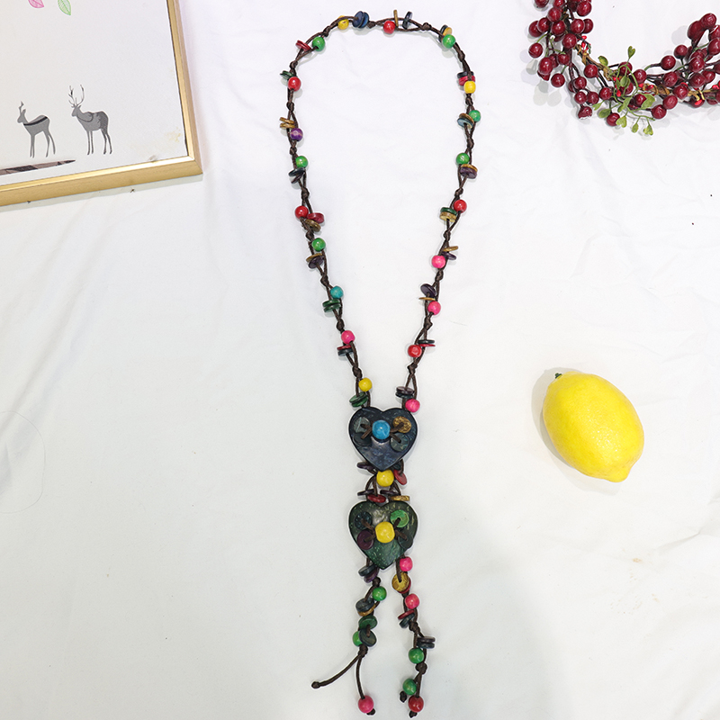 Ethnic Style Necklace Niche Design Handmade Retro Pendant