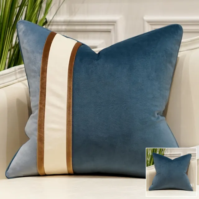 Modern Minimalist Living Room Sofa Pillow Office Waist Pillow Bay Window Blue3 - Shop at LoveMi