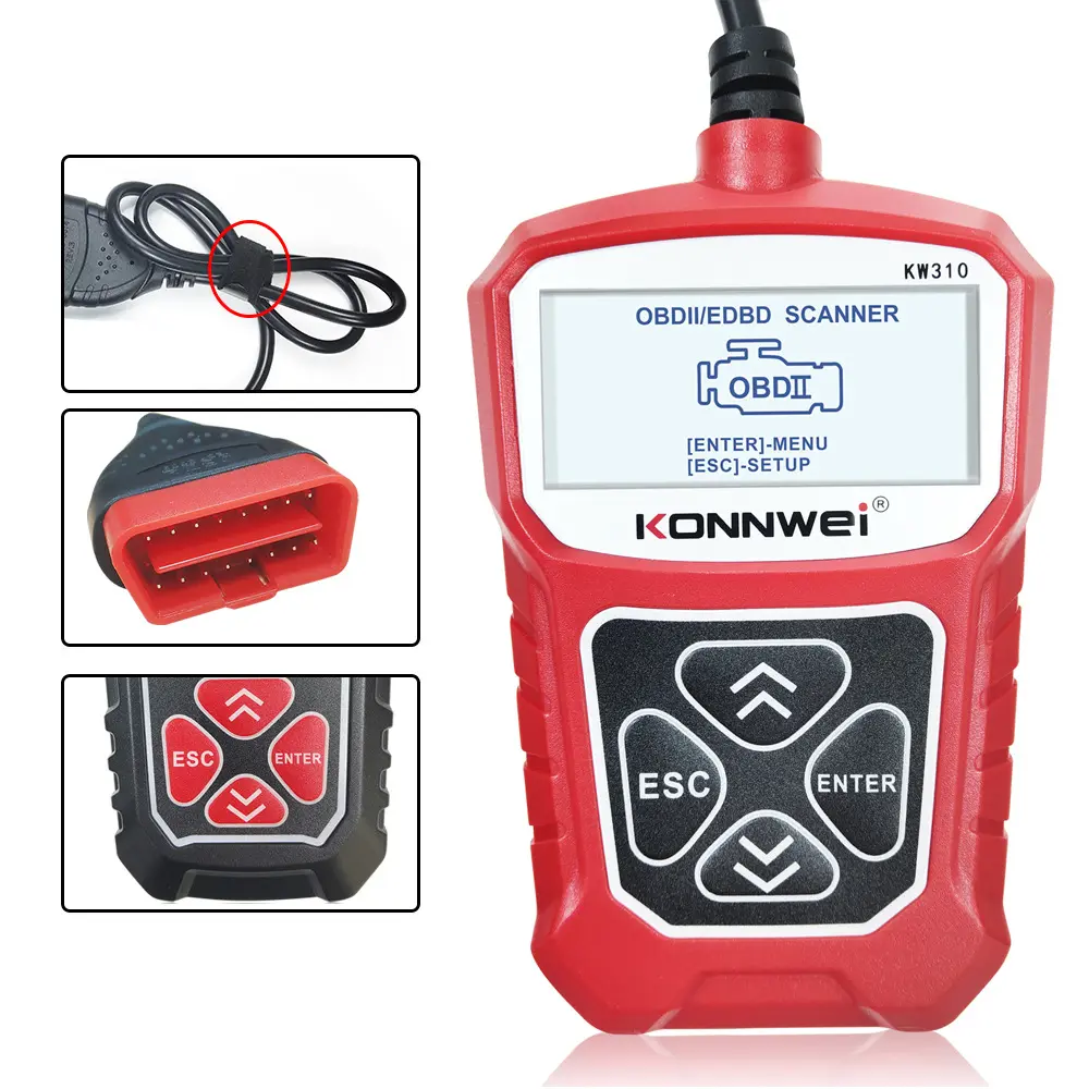 KW310 Car Diagnostic Scanner Barcode Reader